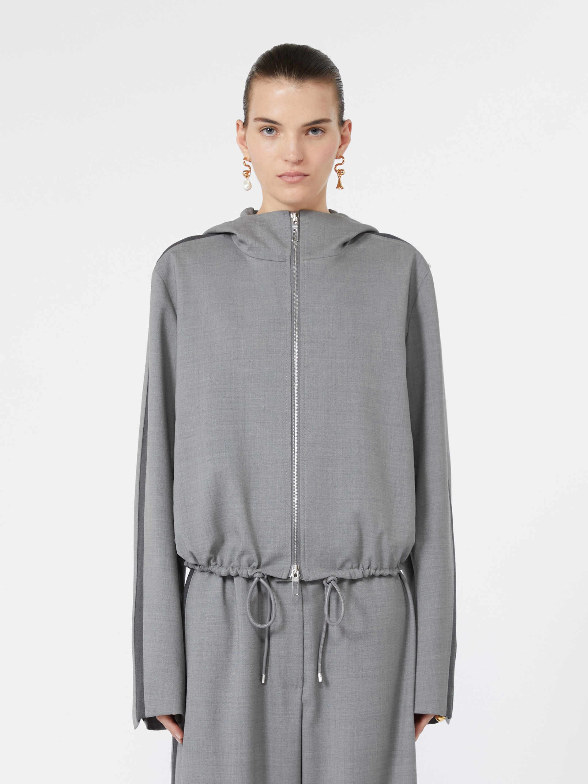 Pure wool bomber jacket - MEDIUM GREY - Sportmax - 2