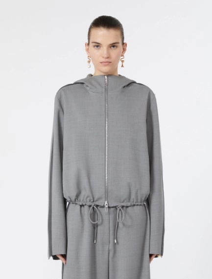 Pure wool bomber jacket - MEDIUM GREY - Sportmax - 2