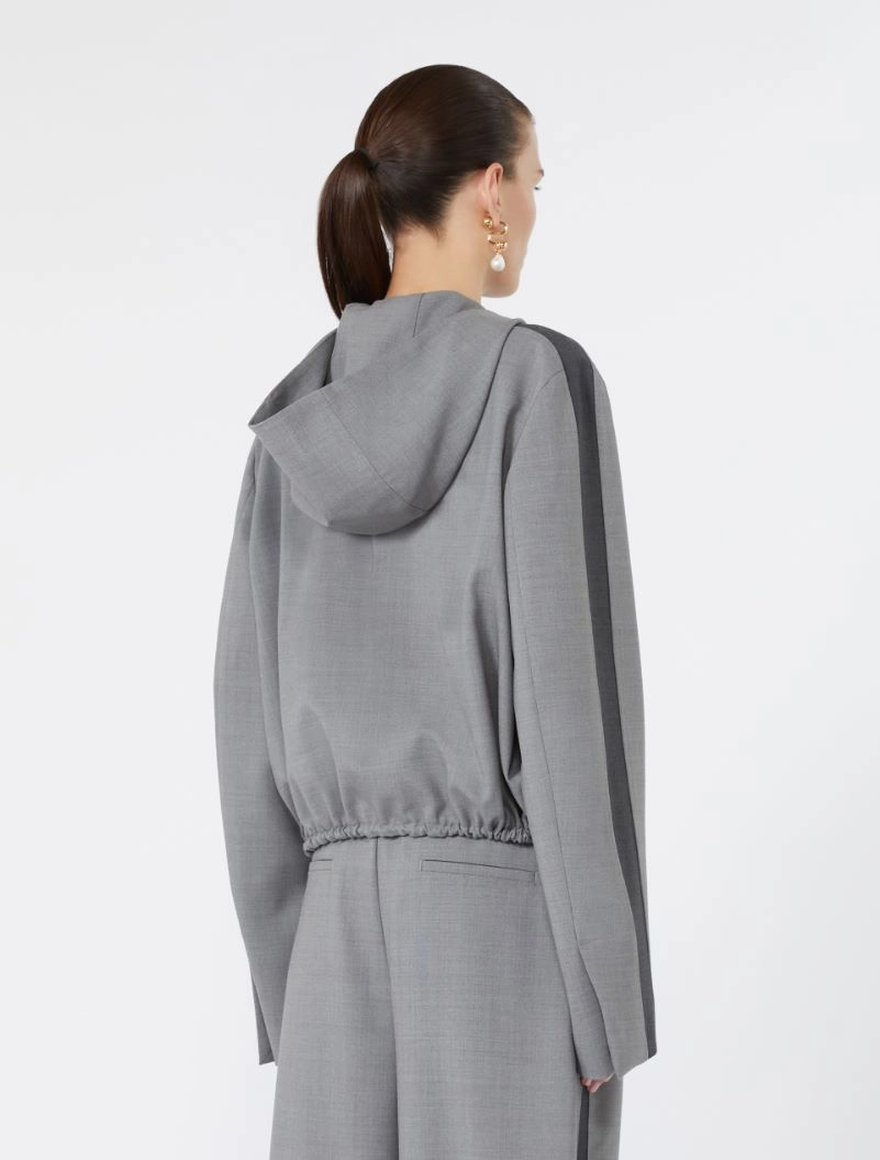 Pure wool bomber jacket - MEDIUM GREY - Sportmax - 3