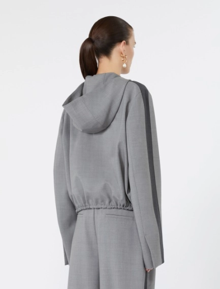 Pure wool bomber jacket - MEDIUM GREY - Sportmax - 3