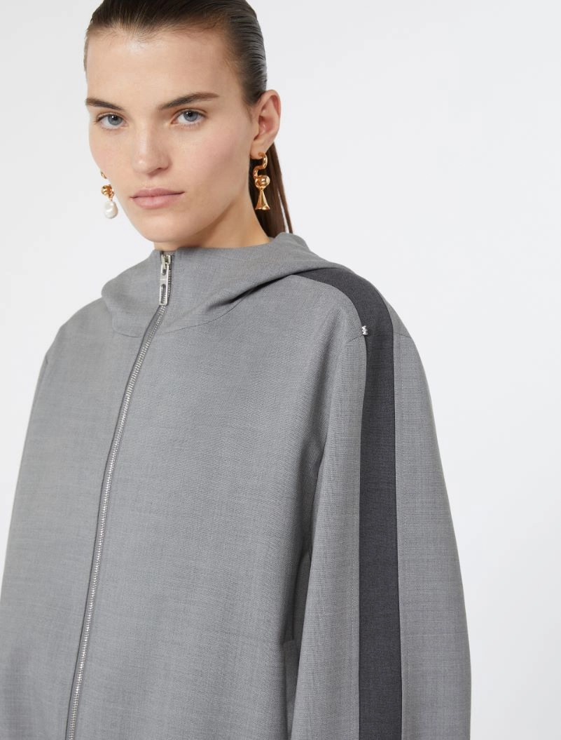 Pure wool bomber jacket - MEDIUM GREY - Sportmax - 5