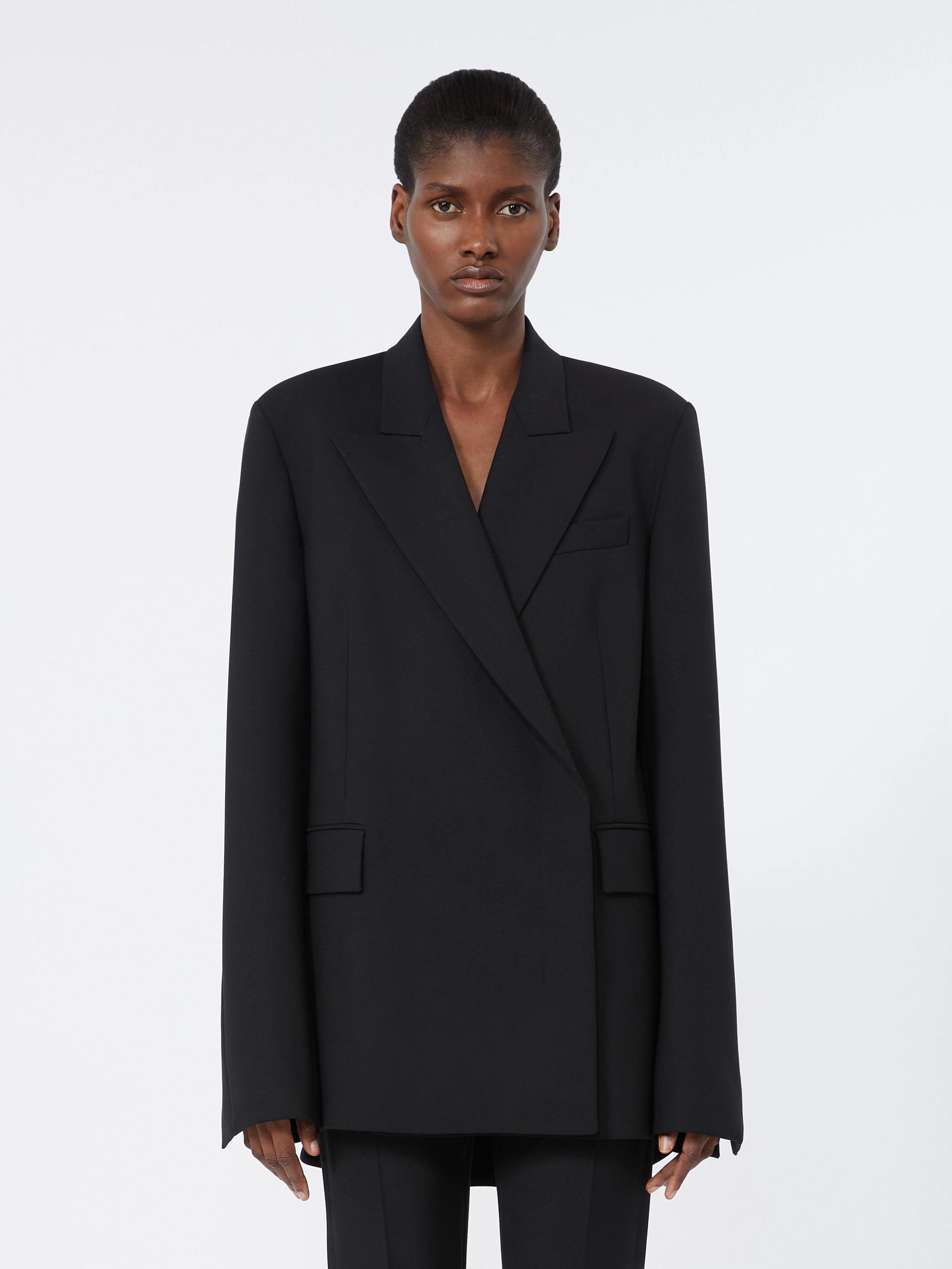 Technical wool tailored blazer - BLACK - Sportmax - 2