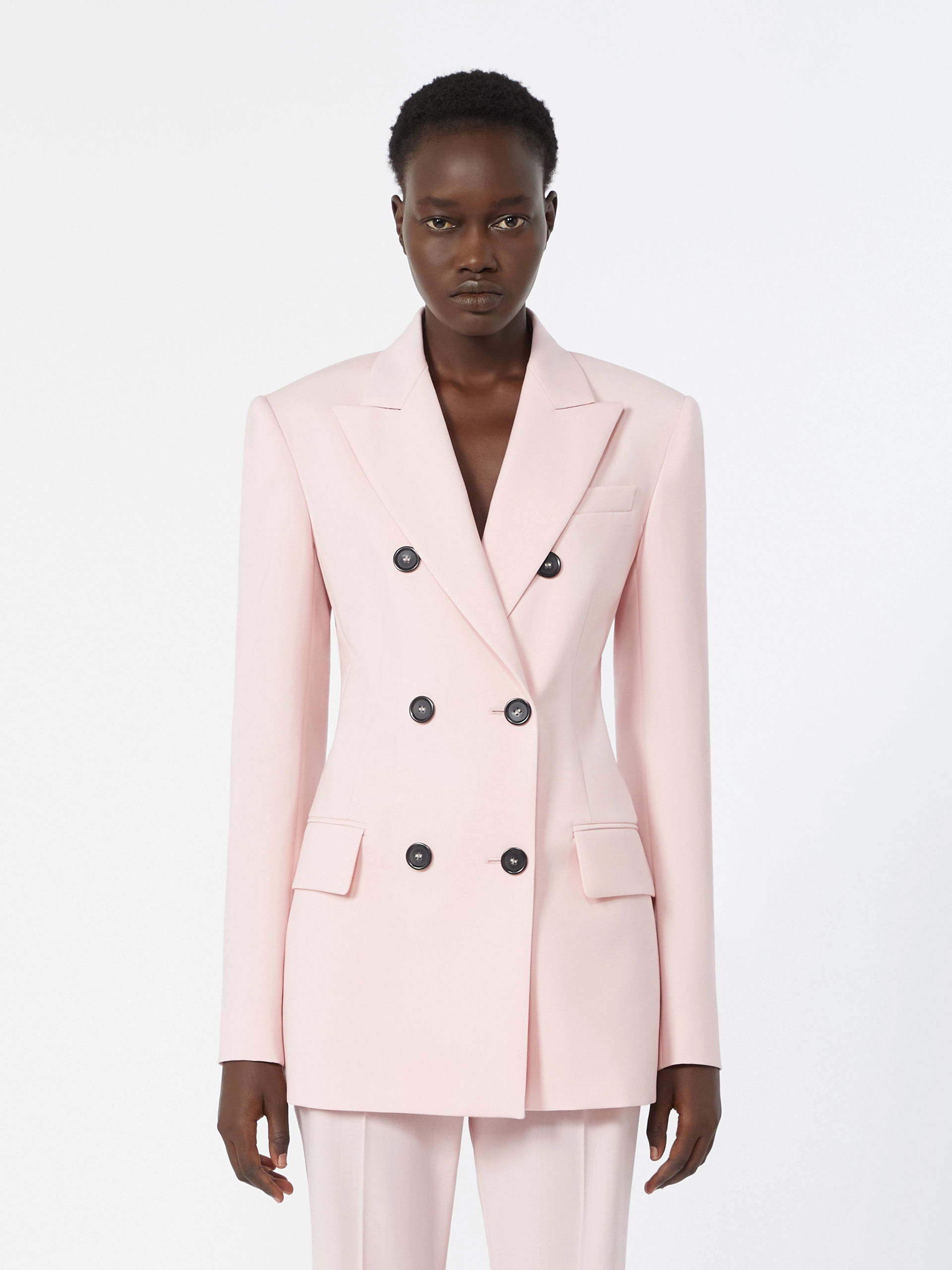 Double-breasted natural stretch wool blazer - ANTIQUE ROSE - Sportmax - 2