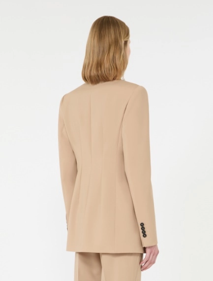 Double-breasted natural stretch wool blazer - BEIGE SHADED - Sportmax - 3