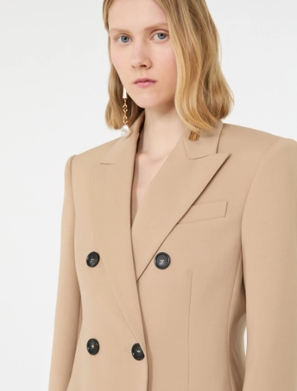 Double-breasted natural stretch wool blazer - BEIGE SHADED - Sportmax - 5