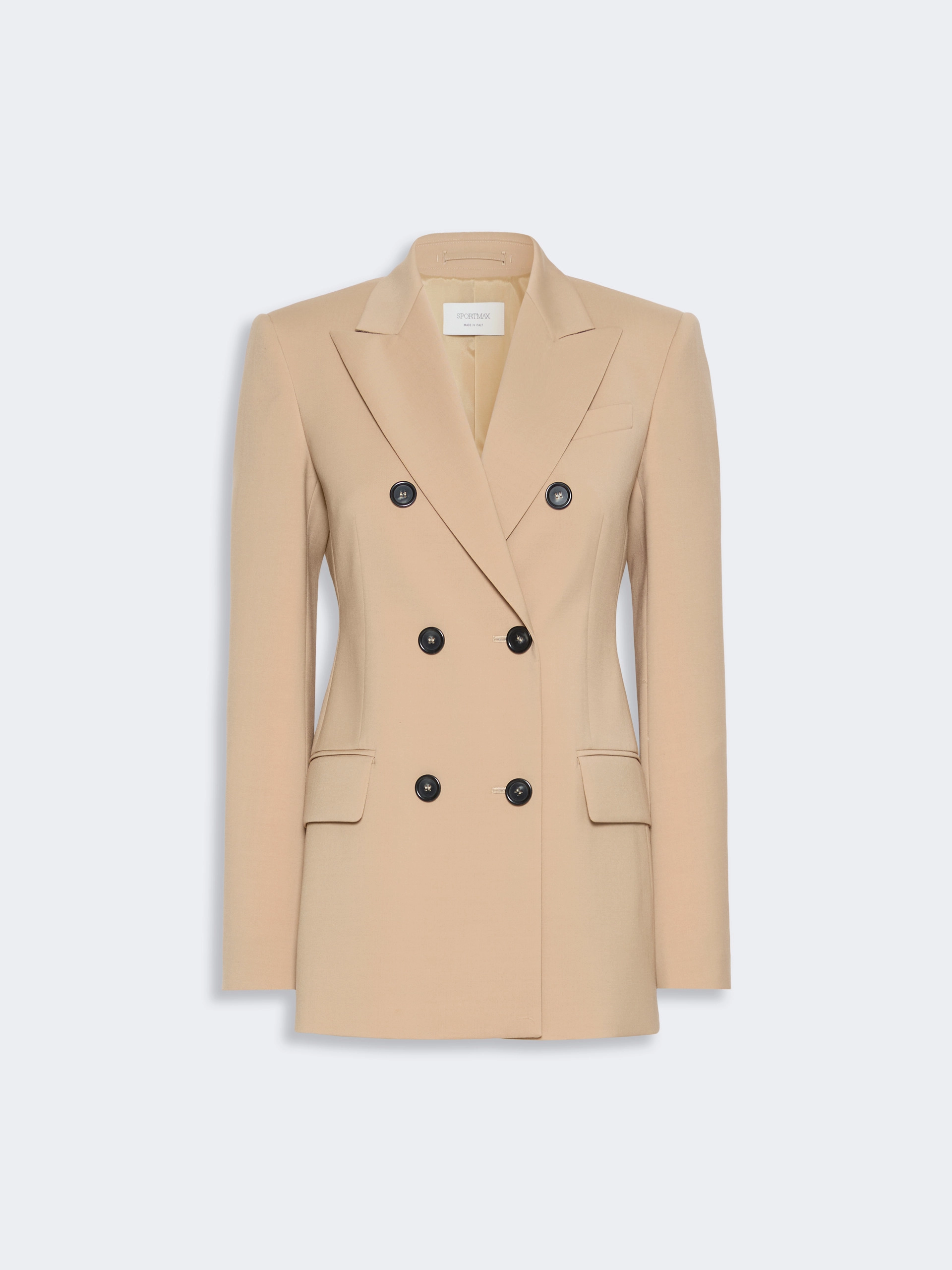 Double-breasted natural stretch wool blazer - BEIGE SHADED - Sportmax - 6