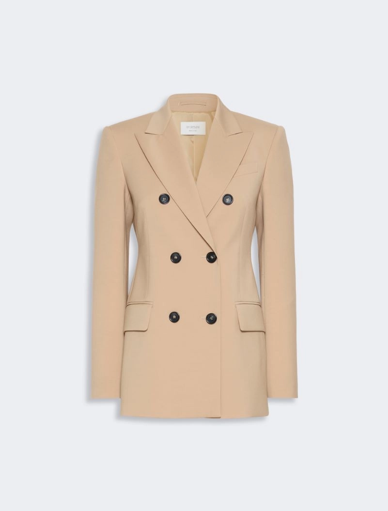 Double-breasted natural stretch wool blazer - BEIGE SHADED - Sportmax - 6