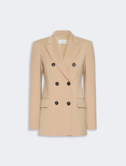 Double-breasted natural stretch wool blazer - BEIGE SHADED - Sportmax - 6