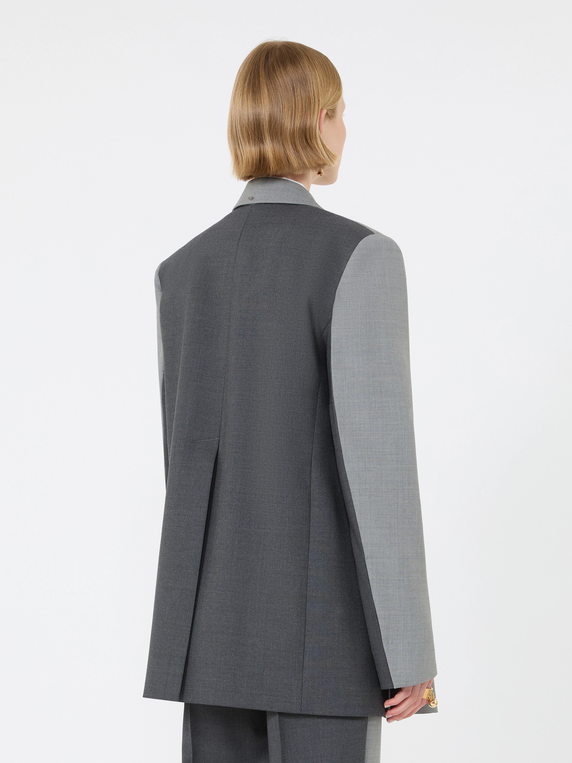 Straight-fit stretch wool blazer - MEDIUM GREY - Sportmax - 3
