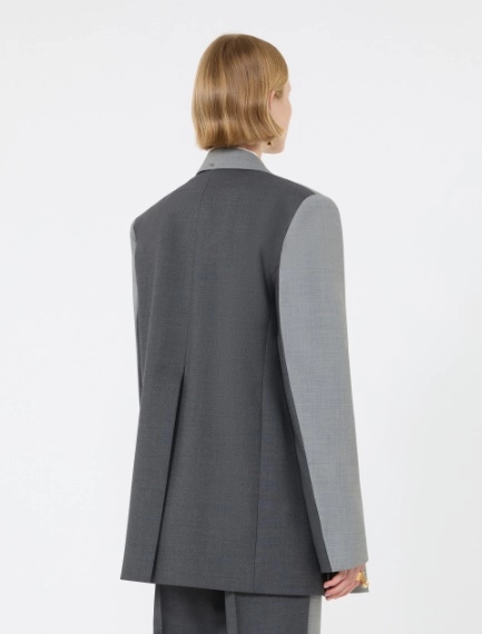Straight-fit stretch wool blazer - MEDIUM GREY - Sportmax - 3