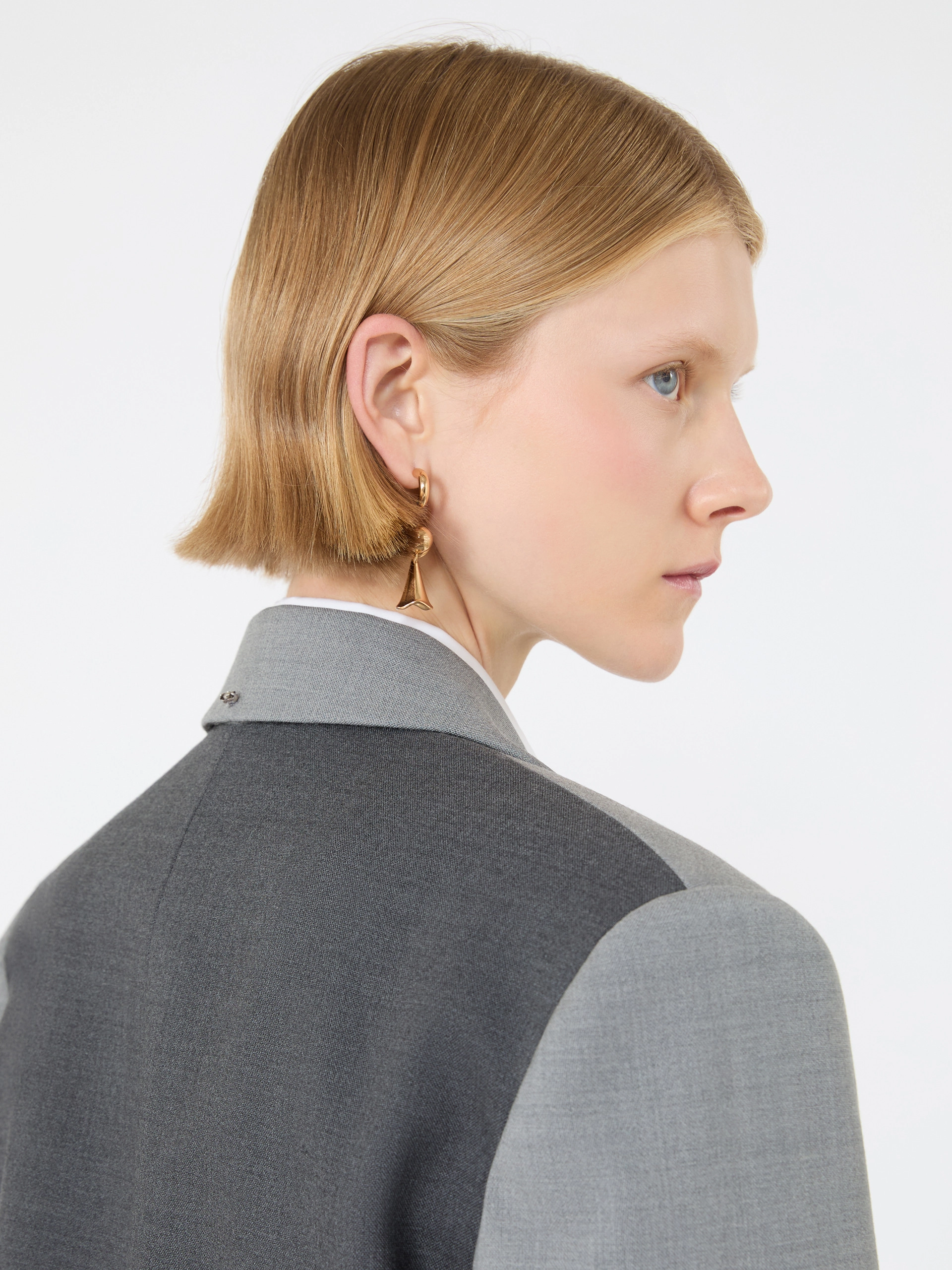 Straight-fit stretch wool blazer - MEDIUM GREY - Sportmax - 5