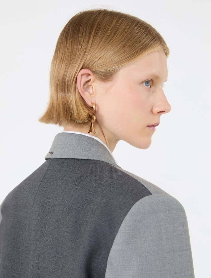 Straight-fit stretch wool blazer - MEDIUM GREY - Sportmax - 5