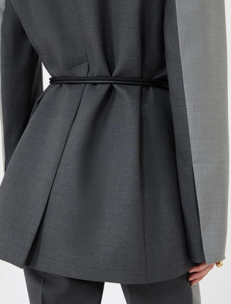 Straight-fit stretch wool blazer - MEDIUM GREY - Sportmax - 6