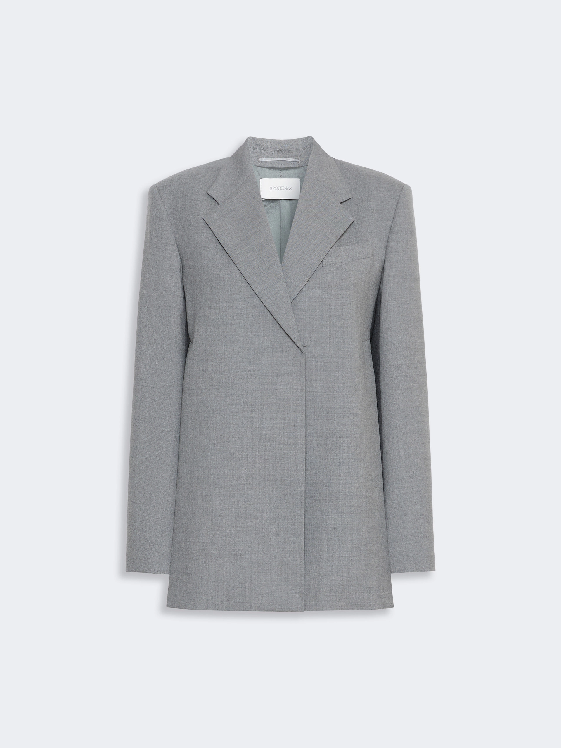 Straight-fit stretch wool blazer - MEDIUM GREY - Sportmax - 7
