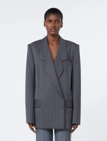 Blazer couture en laine stretch - GRIS MOYEN - Sportmax - 2