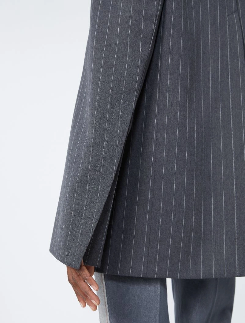 Blazer couture en laine stretch - GRIS MOYEN - Sportmax - 5