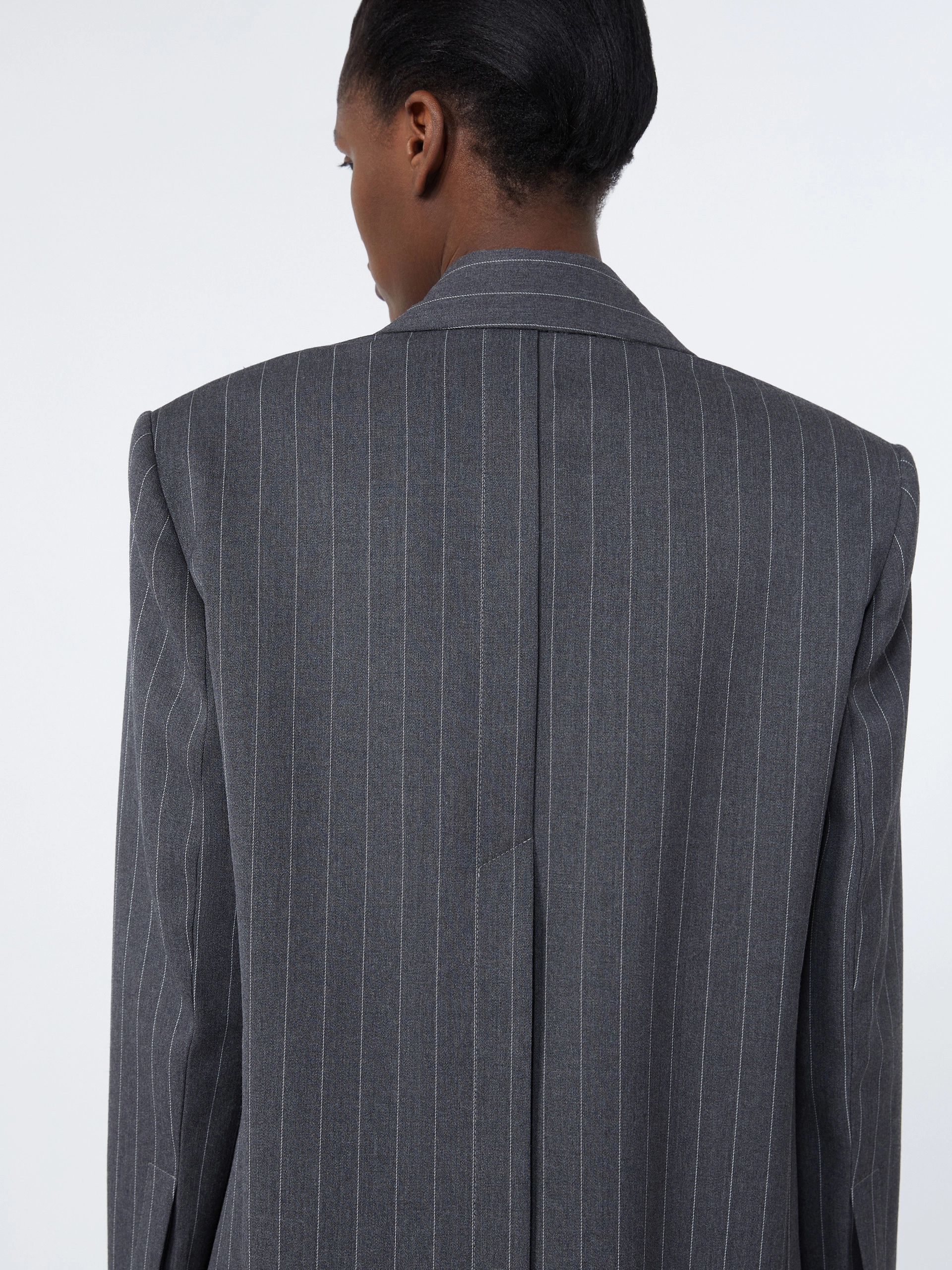 Blazer couture en laine stretch - GRIS MOYEN - Sportmax - 6