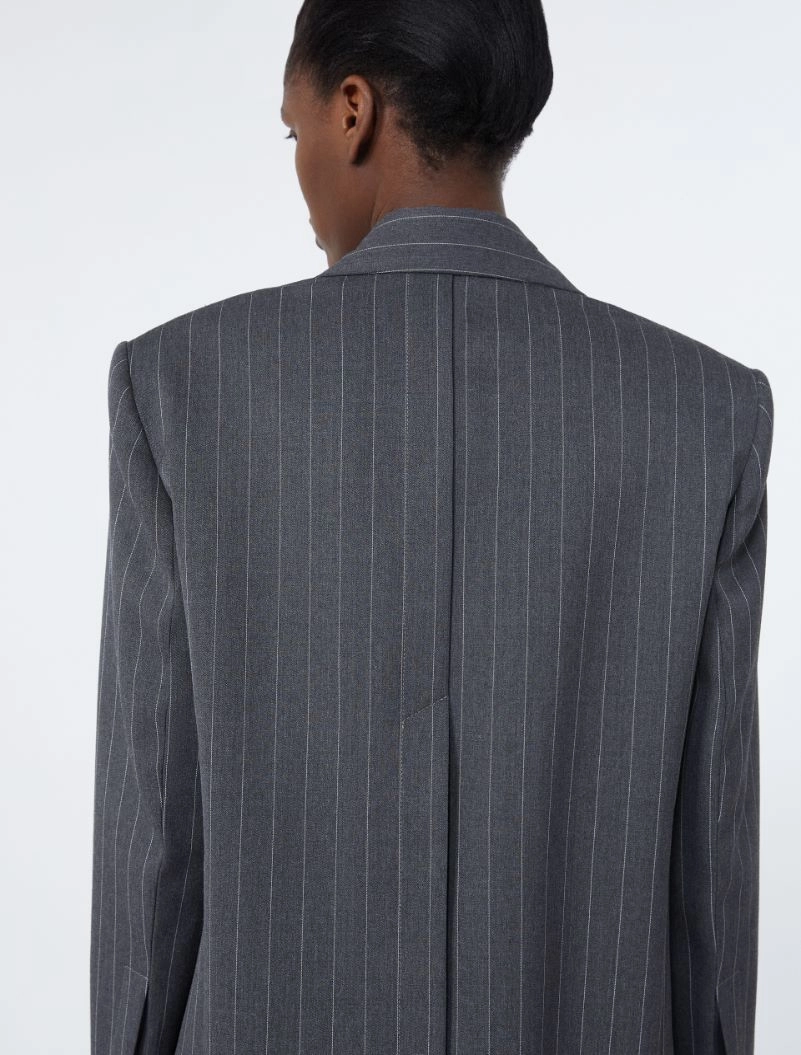 Blazer couture en laine stretch - GRIS MOYEN - Sportmax - 6