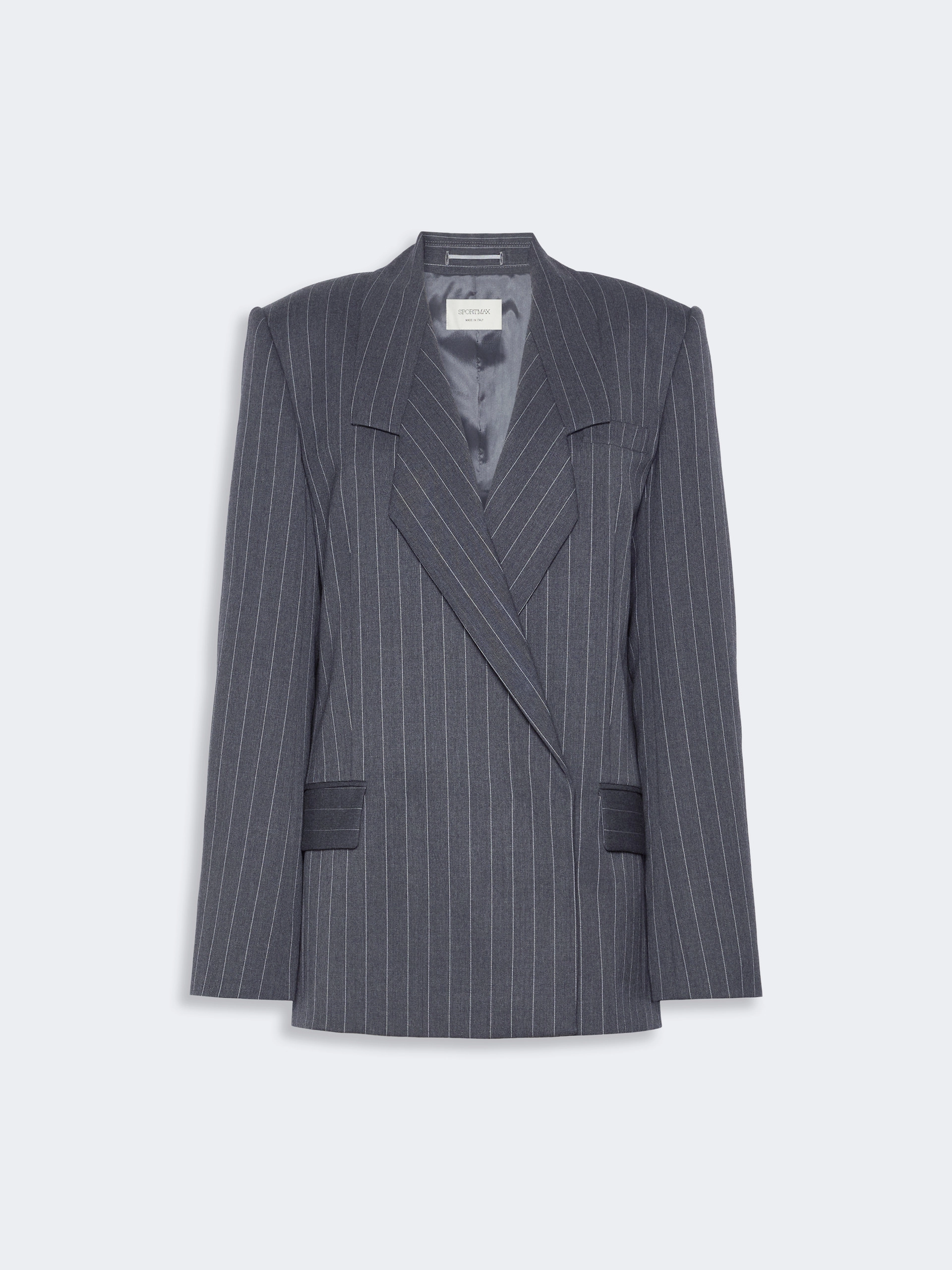 Blazer couture en laine stretch - GRIS MOYEN - Sportmax - 7
