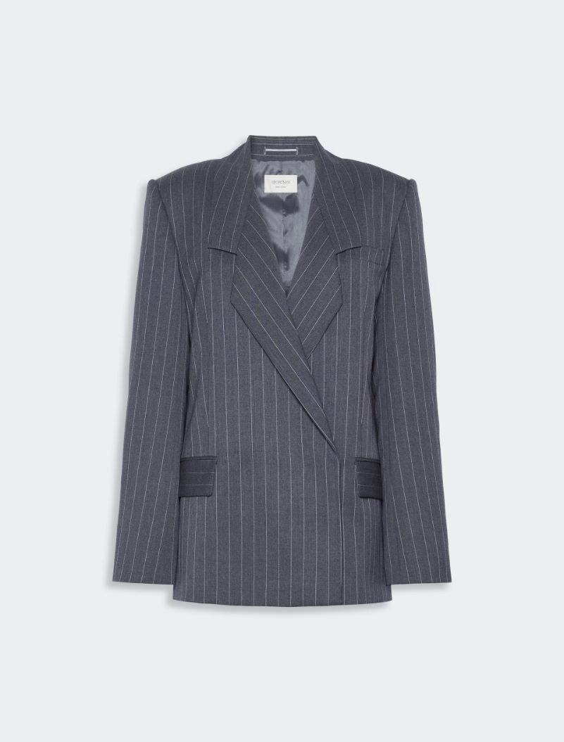 Blazer couture en laine stretch - GRIS MOYEN - Sportmax - 7