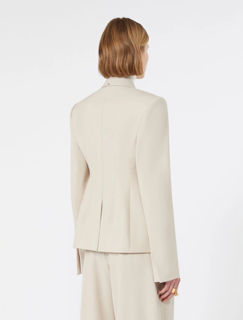 Double-breasted stretch wool blazer - BEIGE - Sportmax - 3