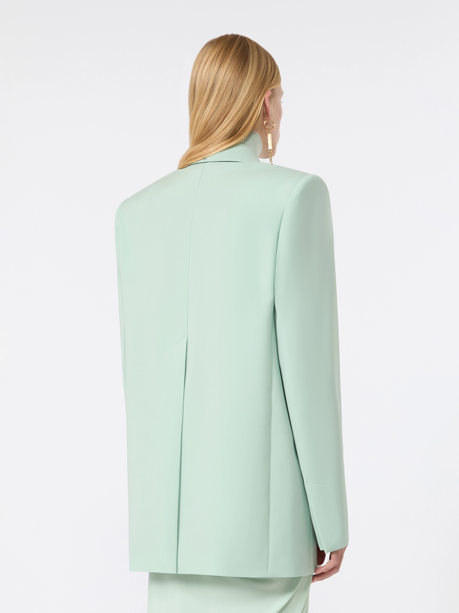 Oversized natural stretch wool blazer - PASTEL GREEN - Sportmax - 3