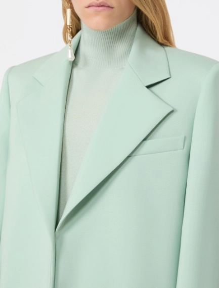 Oversized natural stretch wool blazer - PASTEL GREEN - Sportmax - 5