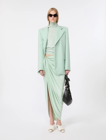 Oversized natural stretch wool blazer - Sportmax