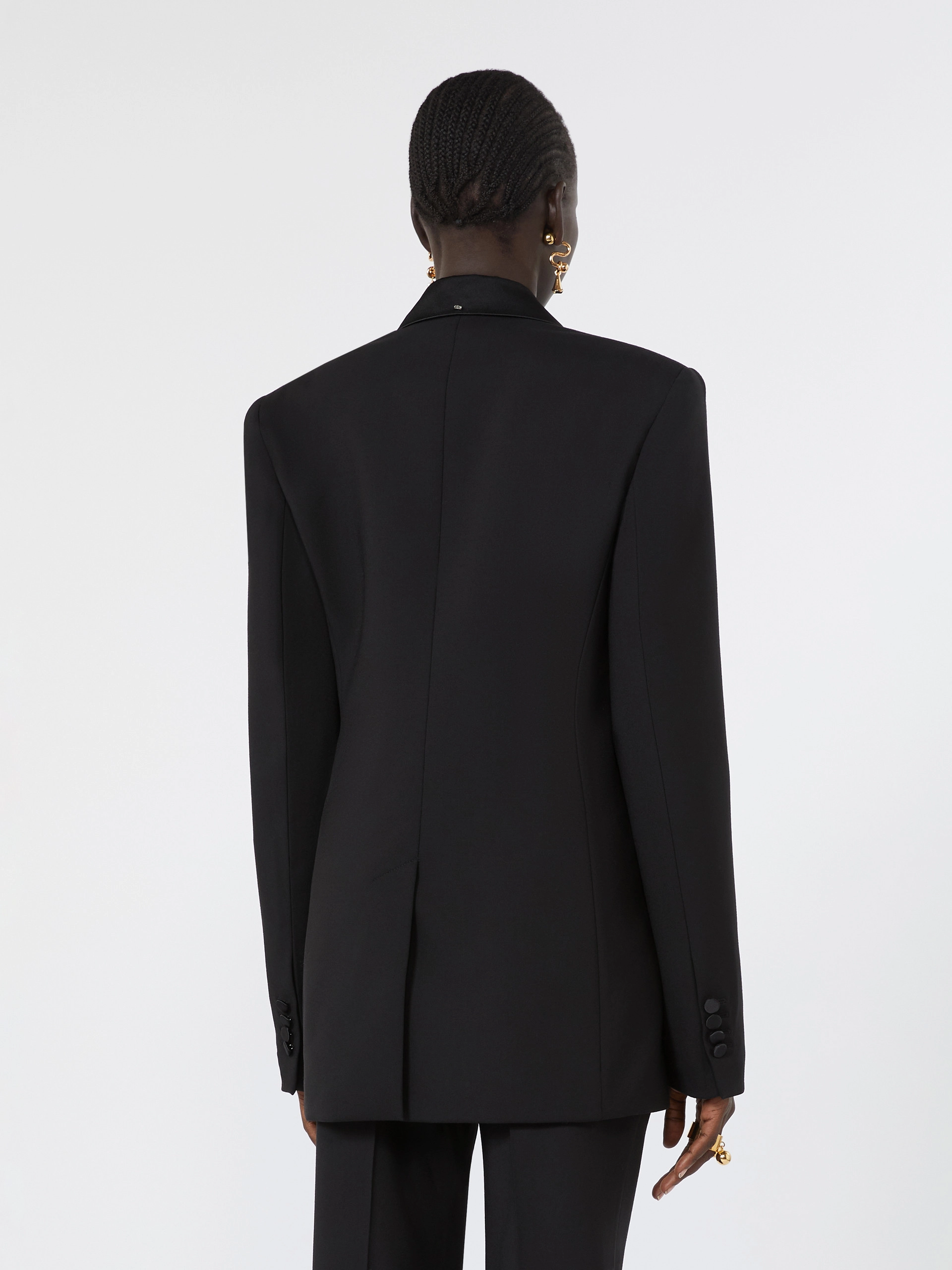 Giacca doppiopetto in lana stretch - NERO - Sportmax - 3