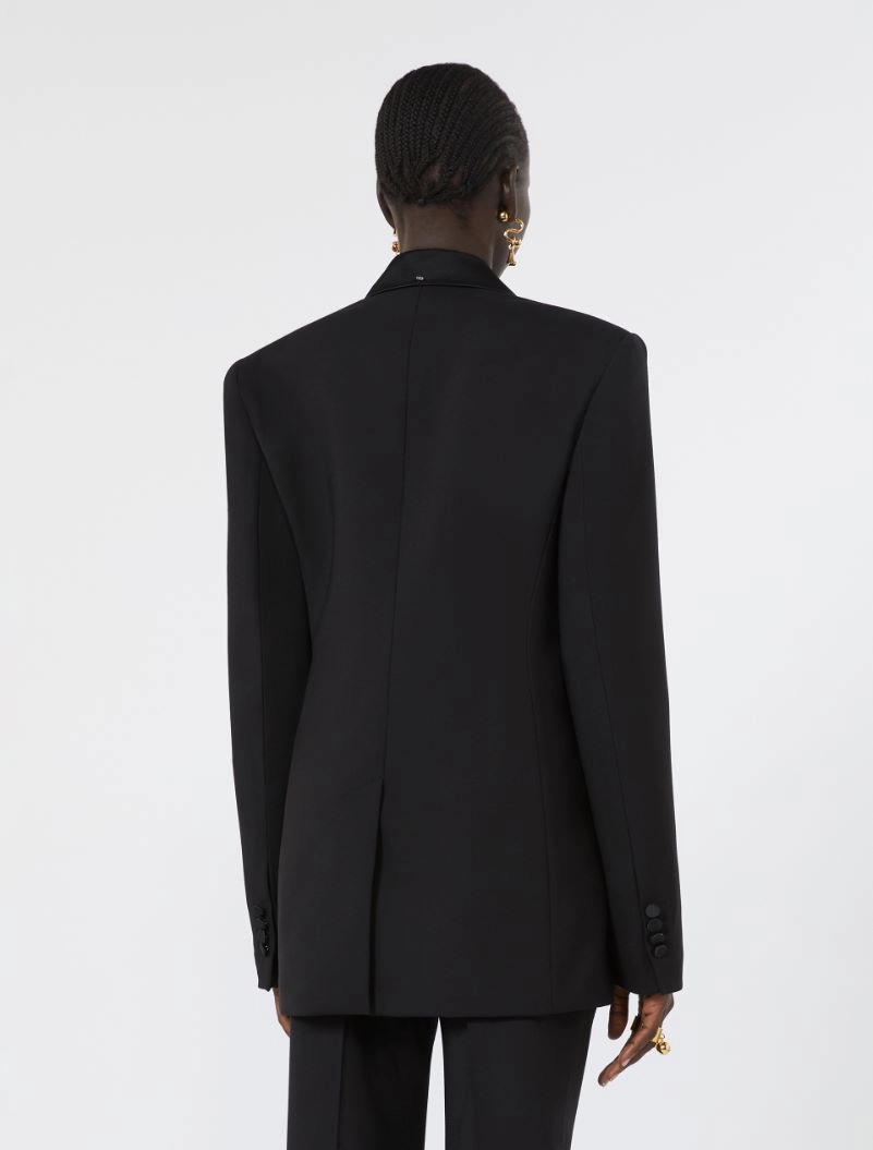 Giacca doppiopetto in lana stretch - NERO - Sportmax - 3