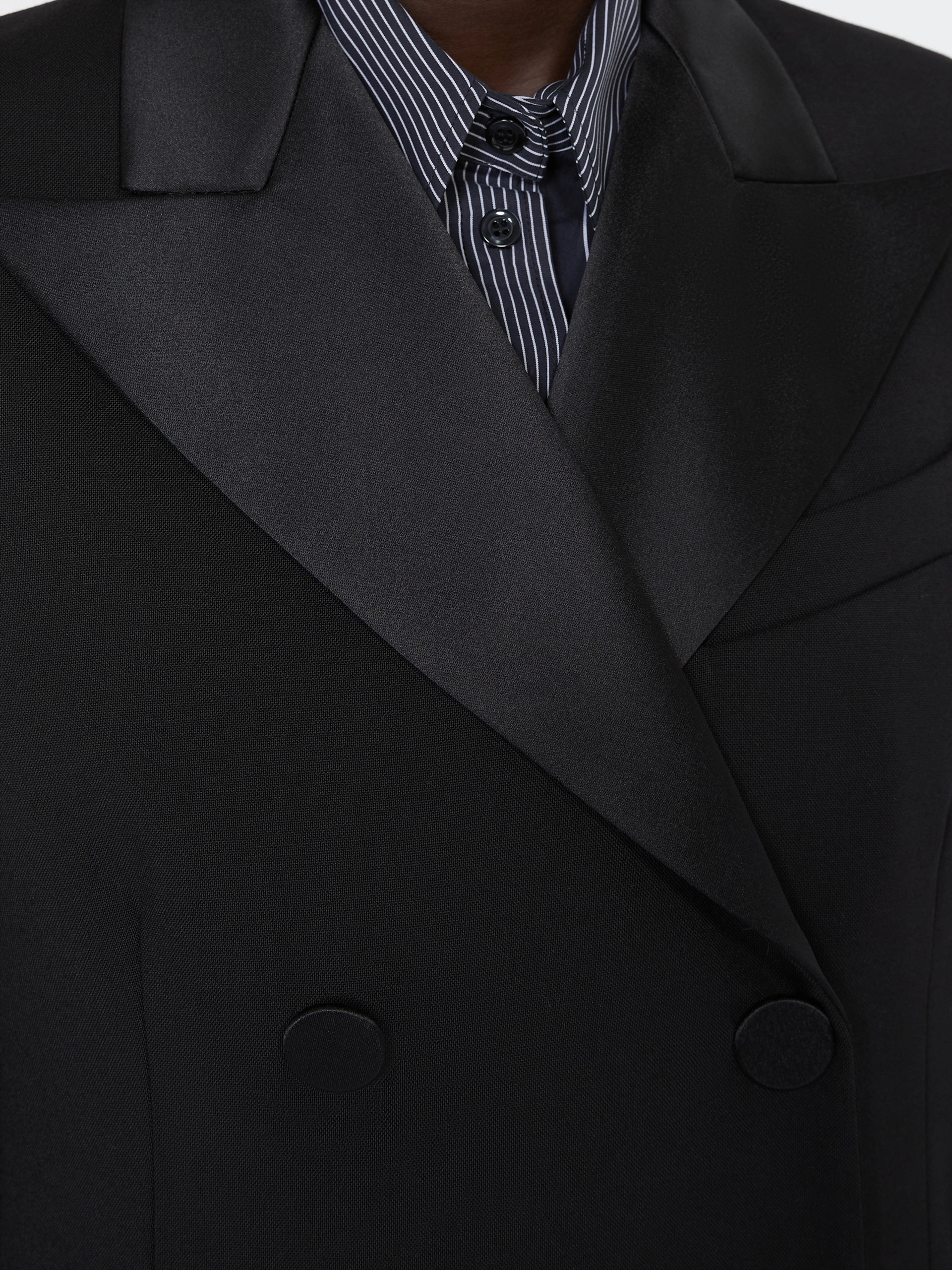 Giacca doppiopetto in lana stretch - NERO - Sportmax - 5