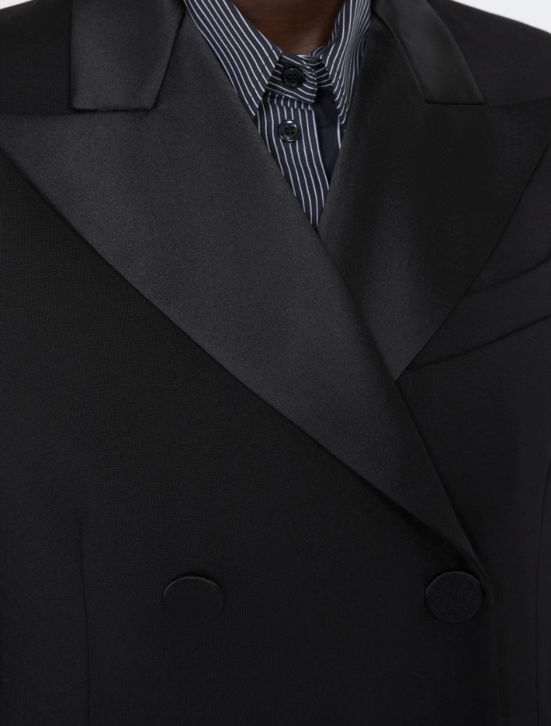 Giacca doppiopetto in lana stretch - NERO - Sportmax - 5
