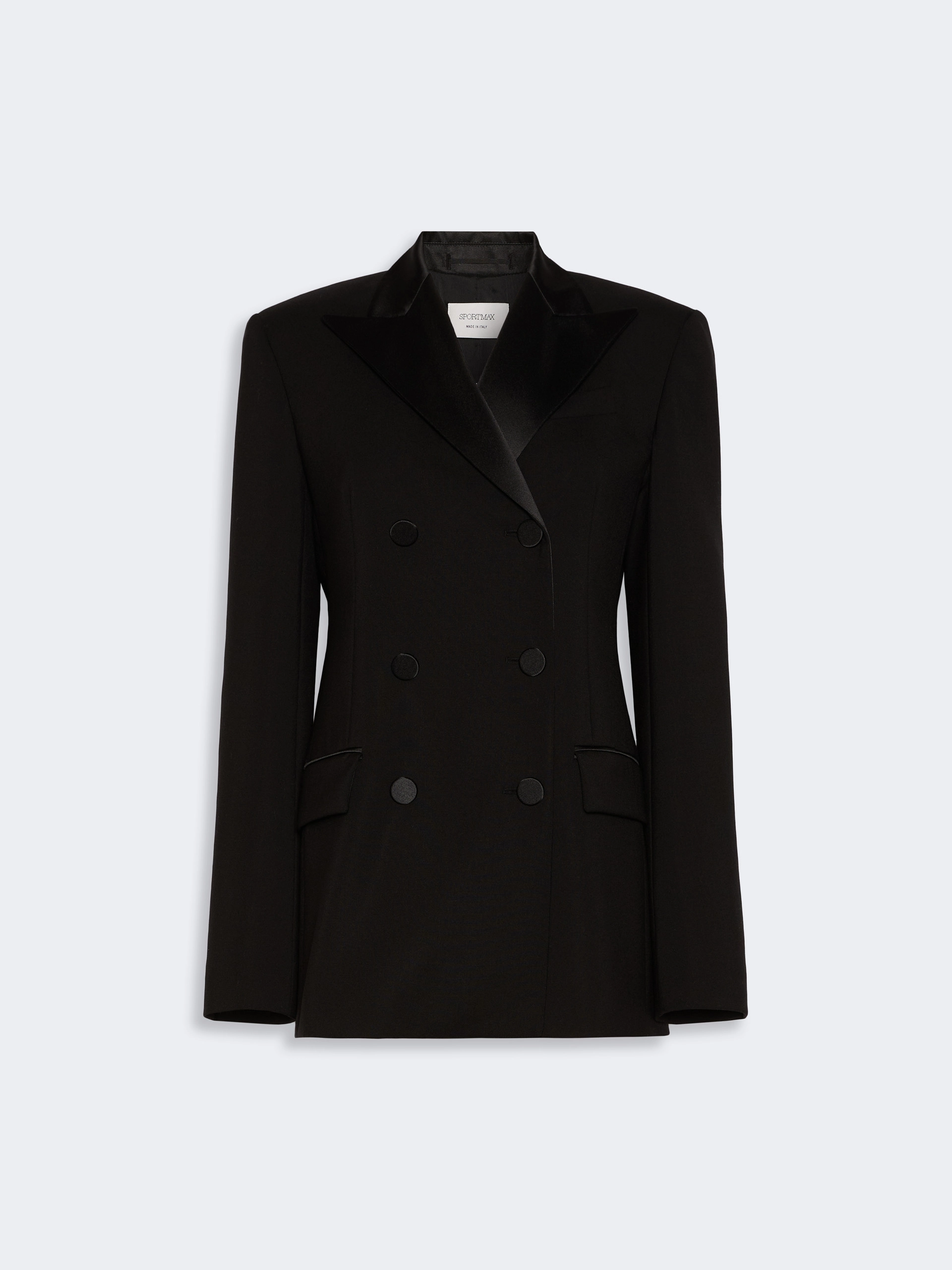 Giacca doppiopetto in lana stretch - NERO - Sportmax - 7