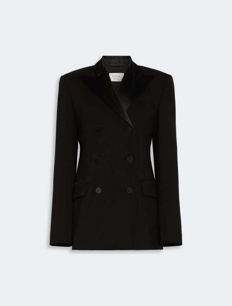 Giacca doppiopetto in lana stretch - NERO - Sportmax - 7