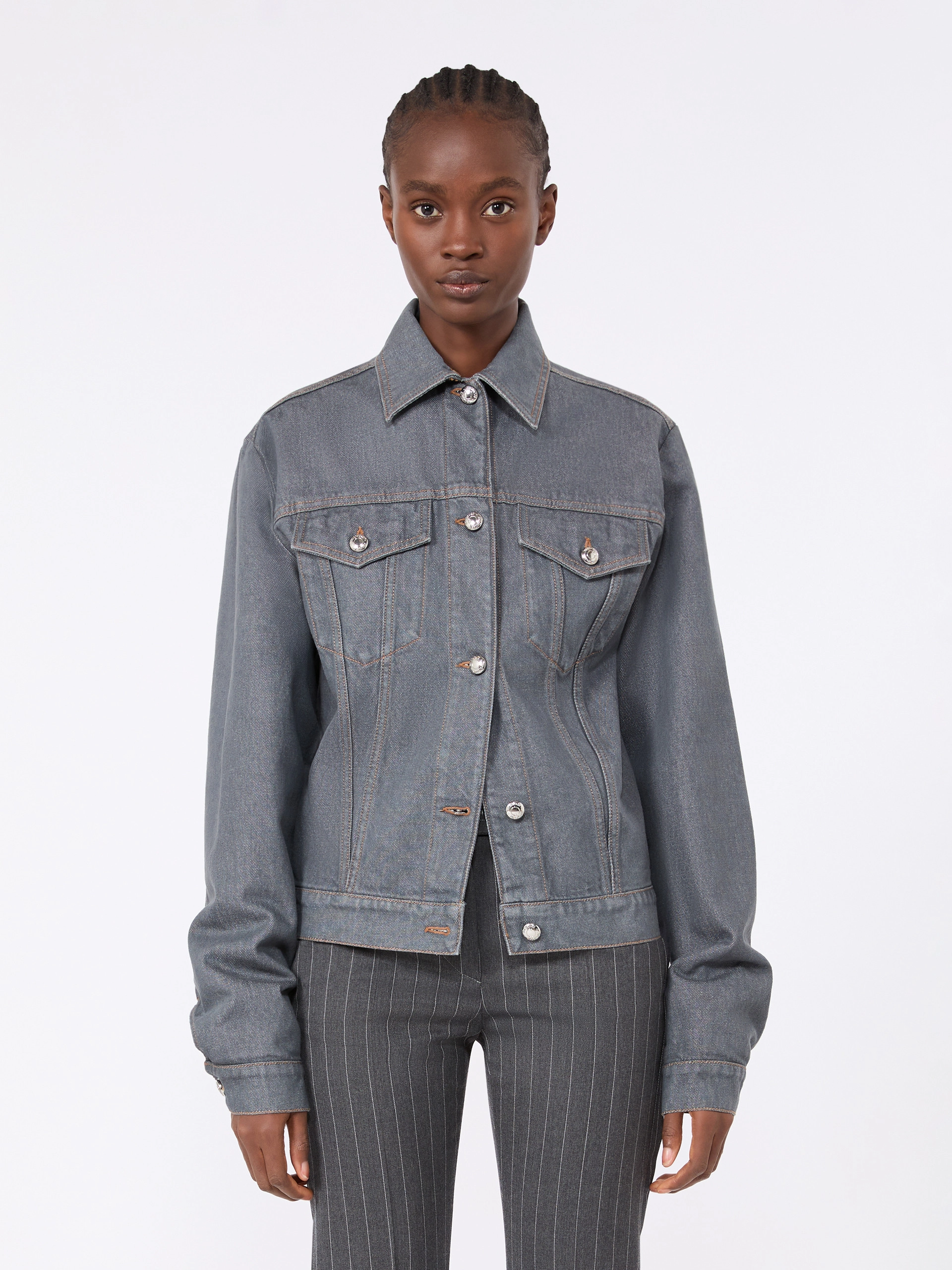 Oversized denim jacket - MEDIUM GREY - Sportmax - 2