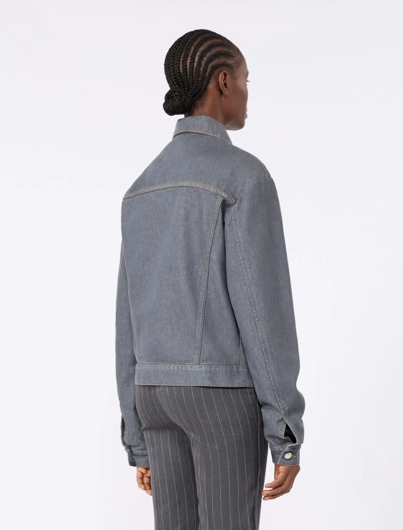 Oversized denim jacket - MEDIUM GREY - Sportmax - 3