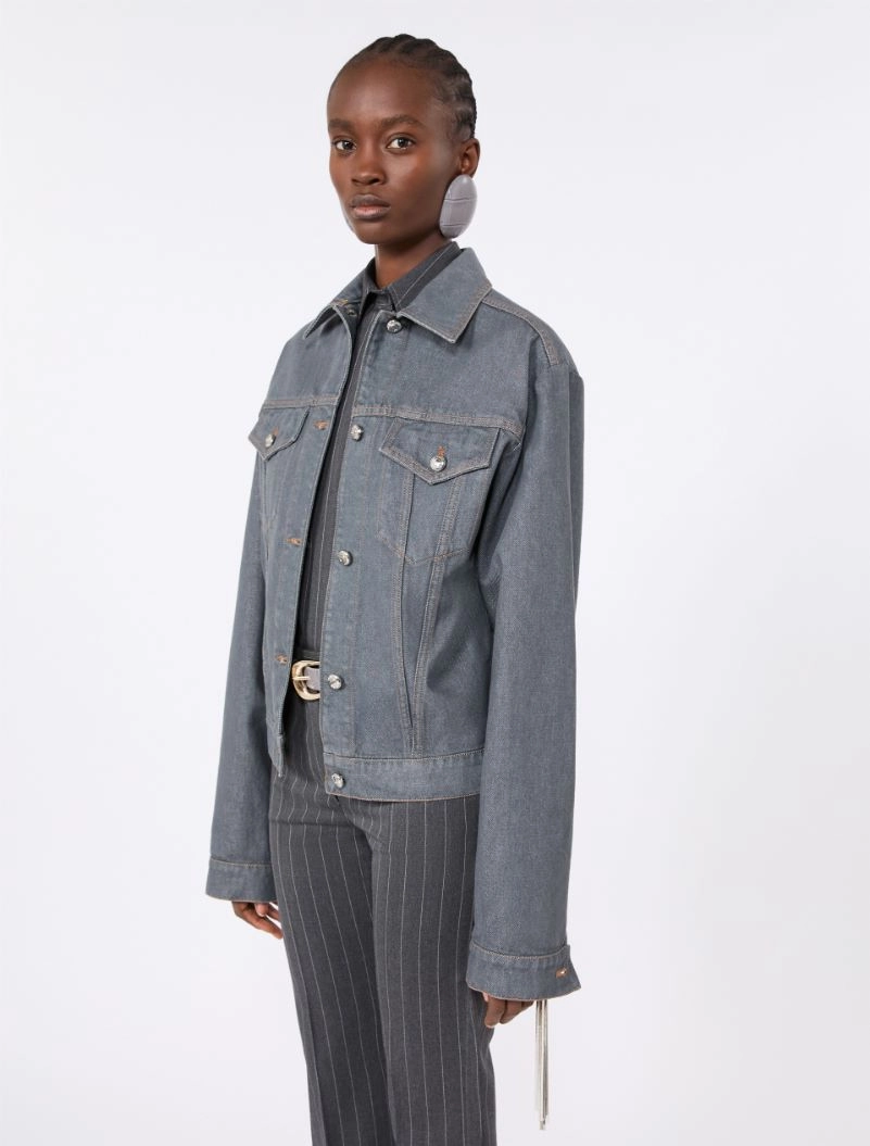 Oversized denim jacket - MEDIUM GREY - Sportmax - 4
