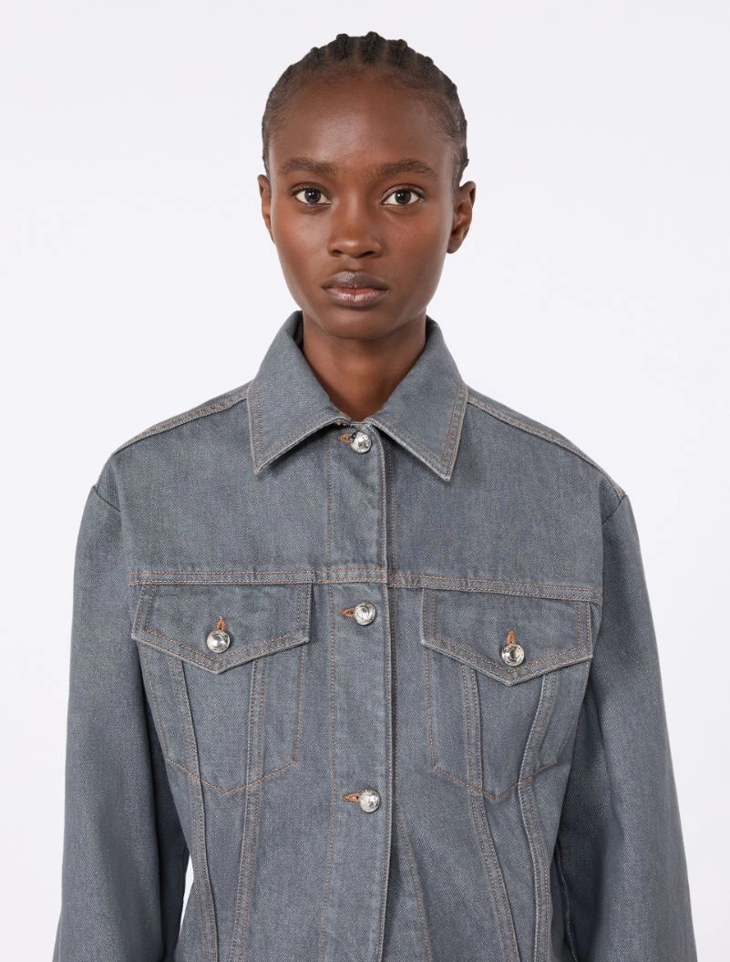 Oversized denim jacket - MEDIUM GREY - Sportmax - 5