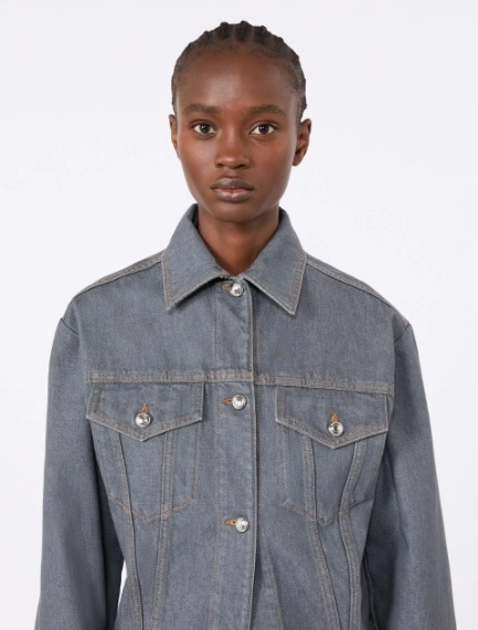 Oversized denim jacket - MEDIUM GREY - Sportmax - 5