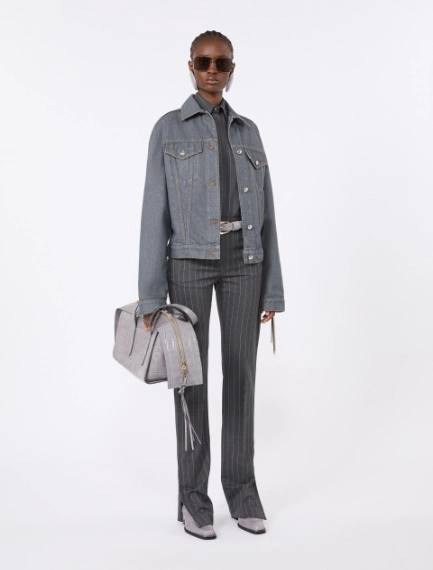 Oversized denim jacket - MEDIUM GREY - Sportmax - 1