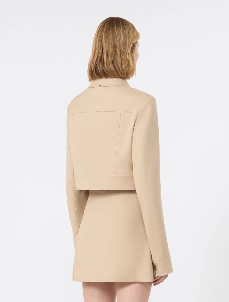 Short jacket in cotton-blend gabardine - BEIGE - Sportmax - 3