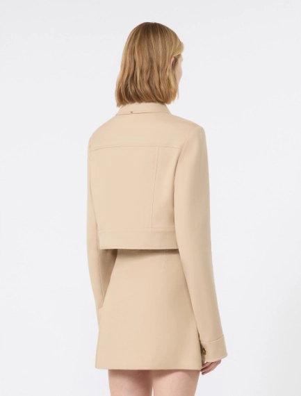 Short jacket in cotton-blend gabardine - BEIGE - Sportmax - 3
