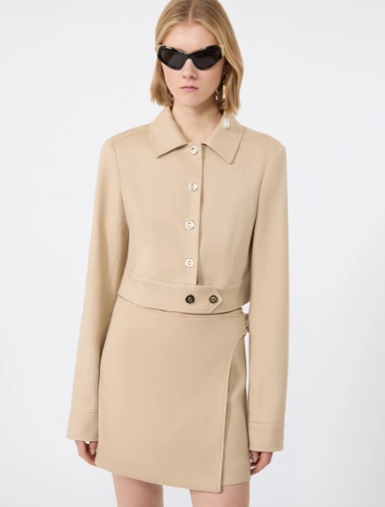 Short jacket in cotton-blend gabardine - Sportmax