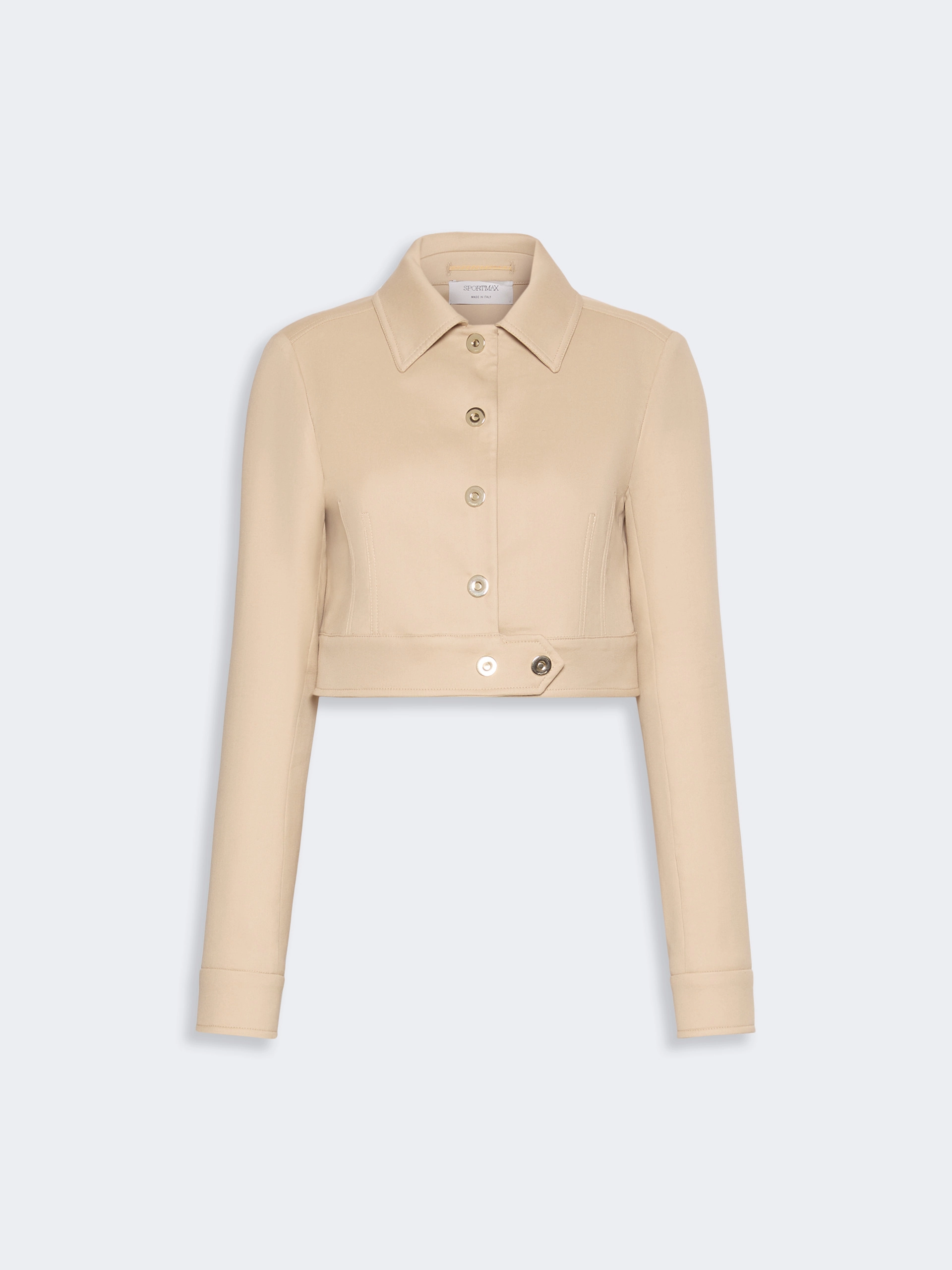 Short jacket in cotton-blend gabardine - BEIGE - Sportmax - 6