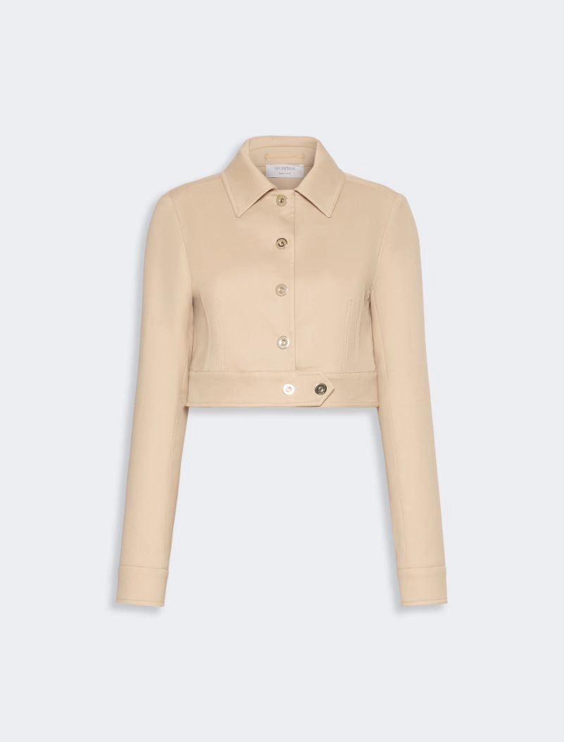 Short jacket in cotton-blend gabardine - BEIGE - Sportmax - 6
