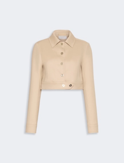 Short jacket in cotton-blend gabardine - BEIGE - Sportmax - 6