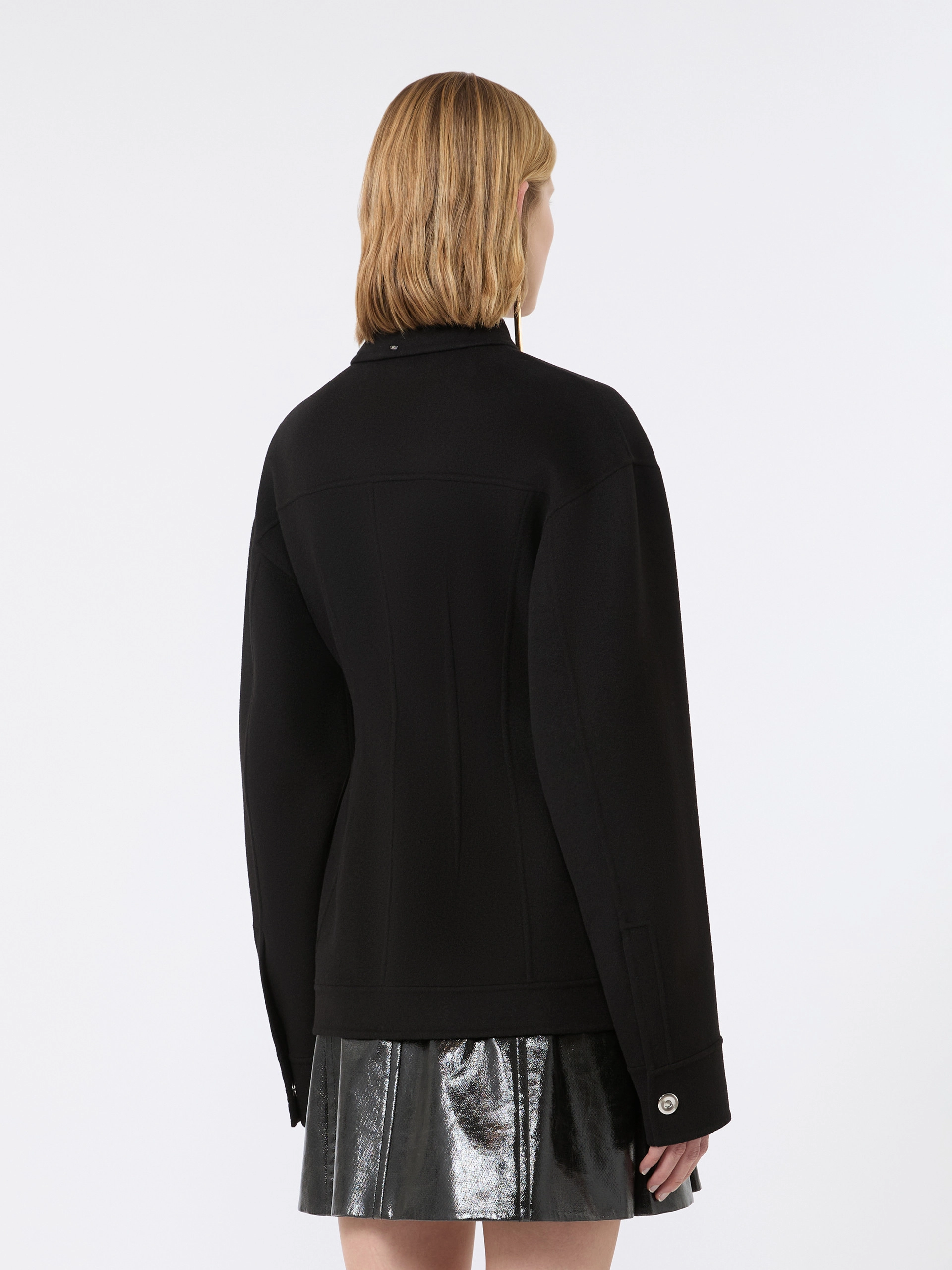 Pure wool shaped heavy jacket - BLACK - Sportmax - 3