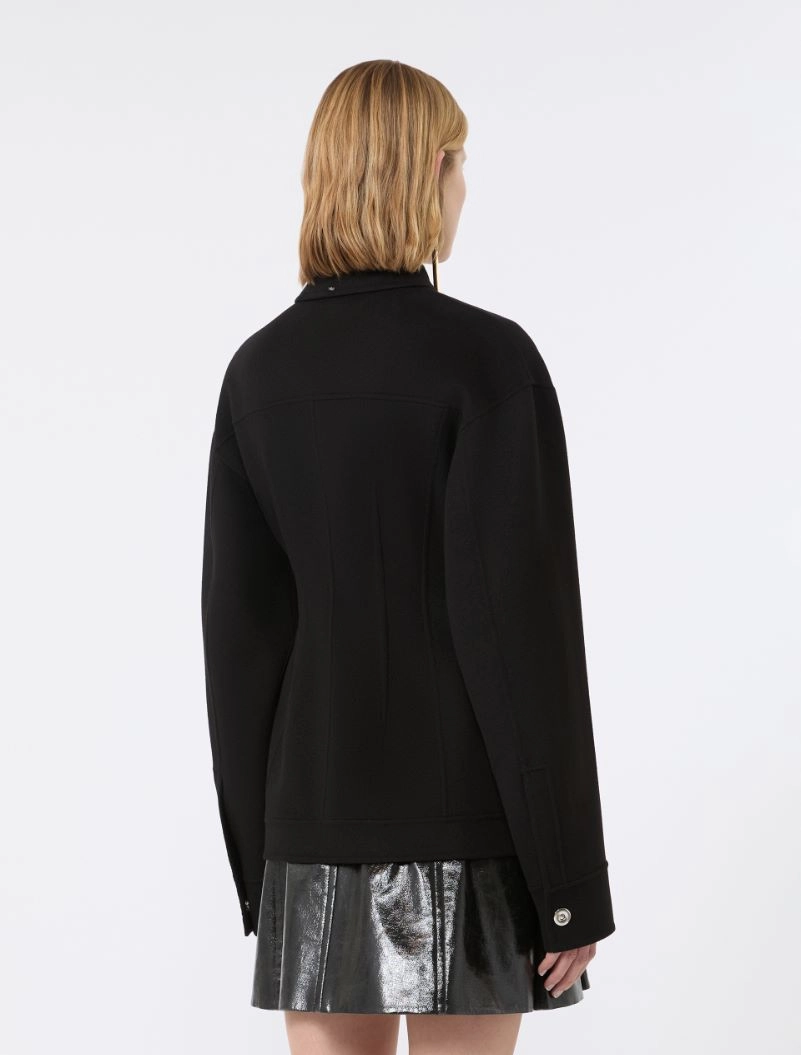 Pure wool shaped heavy jacket - BLACK - Sportmax - 3