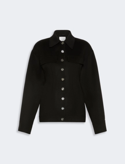 Pure wool shaped heavy jacket - BLACK - Sportmax