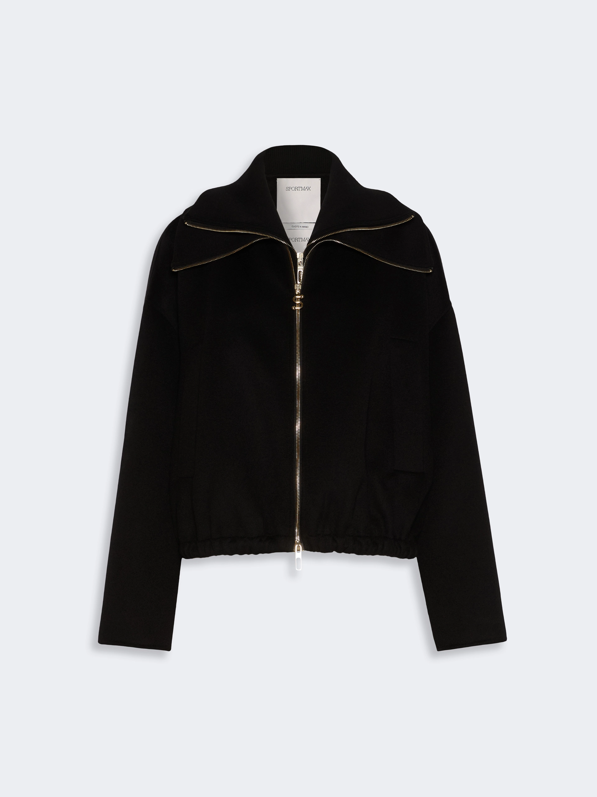 Pure wool bomber jacket with removable bib - BLACK - Sportmax - 6